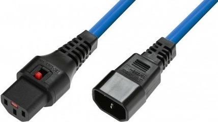 Produktbild Iec Lock 230V connection cable C13 lockable - C14 blue 1.50 m (1.50 m)