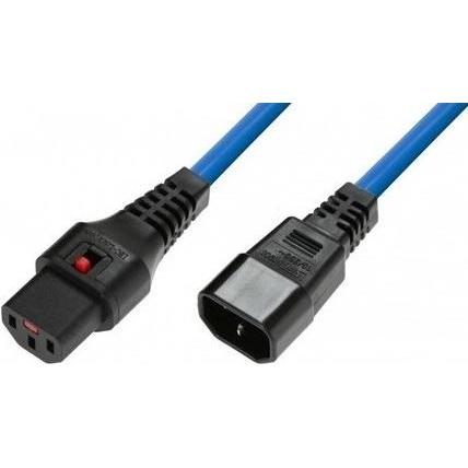 Thumbnail - Iec Lock 230V connection cable C13 lockable - C14 blue 1.00 m (1 m), Stromkabel