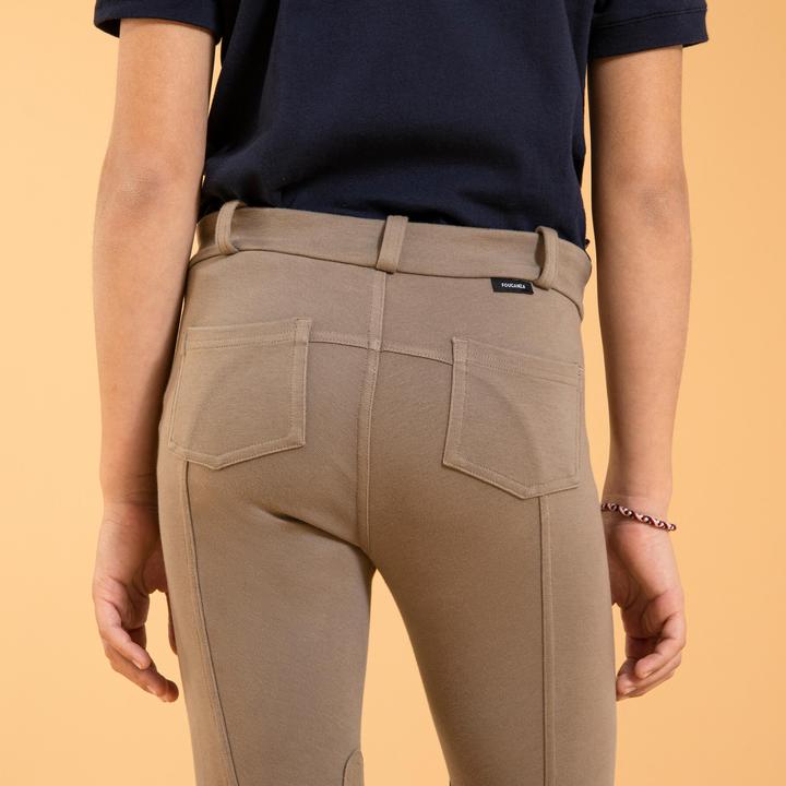 Produktbild Fouganza Reithose 140 Kniebesatz Kinder braun (128)
