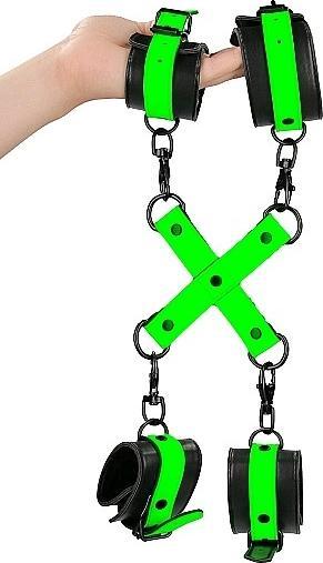 Immagine prodotto Ouch! Hand & Ankle Cuffs with Hogtie - Glow in the Dark