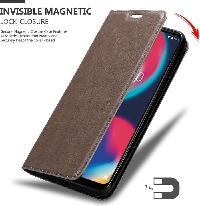 Actual product image Cadorabo Book Invisible Magnet Cover (Wiko View 4)