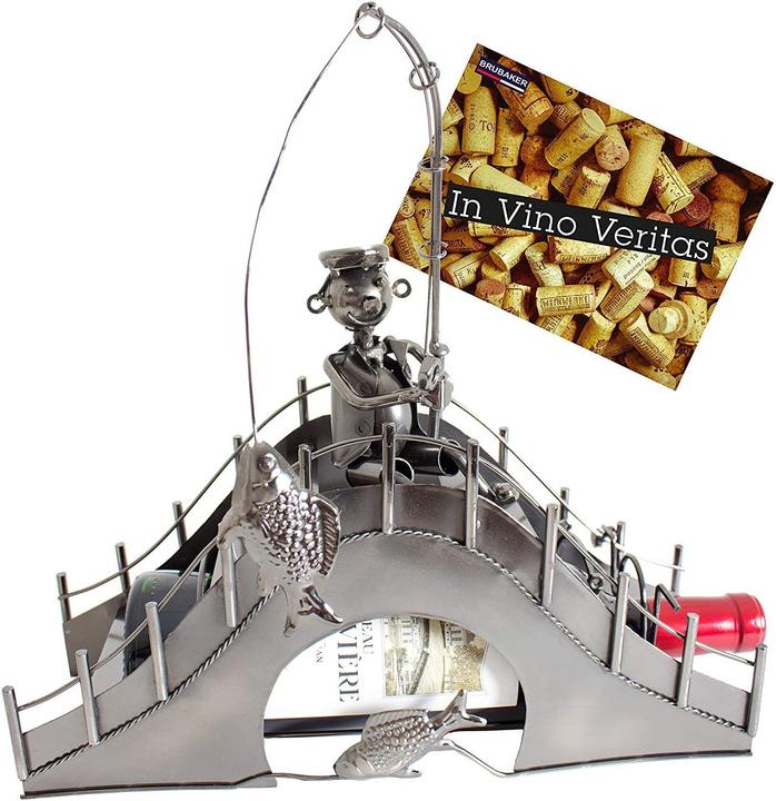 Actual product image Brubaker Bottle Holder Angler on a Bridge (Wine bottle holder)