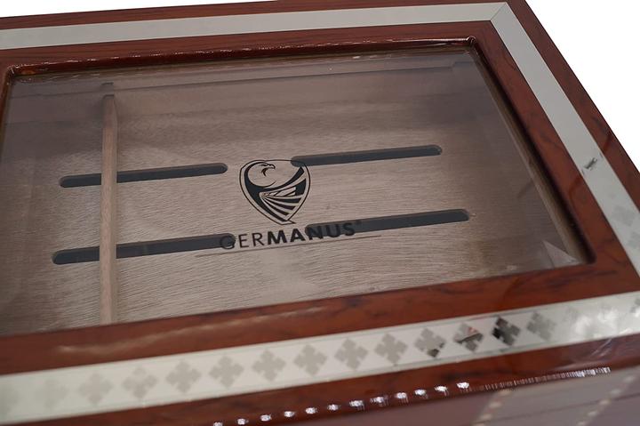 Actual product image Germanus Humidor Chest with Viewing Window, Brown
