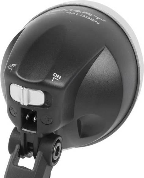 Produktbild smart fahrradlicht mit dynamo vorne an der halogengabel 10 lux on-off