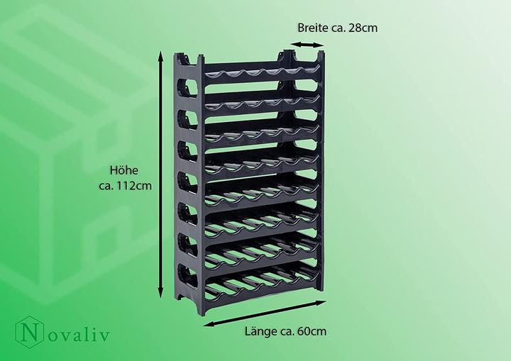 Image du produit Novaliv Casier à bouteilles pour 48 bouteilles (8x6) (60 x 28 x 14 cm, 48 Fl.)