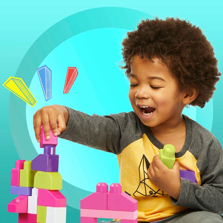 Produktbild Mega Bloks Bausteinebeutel pink (80 Teile)