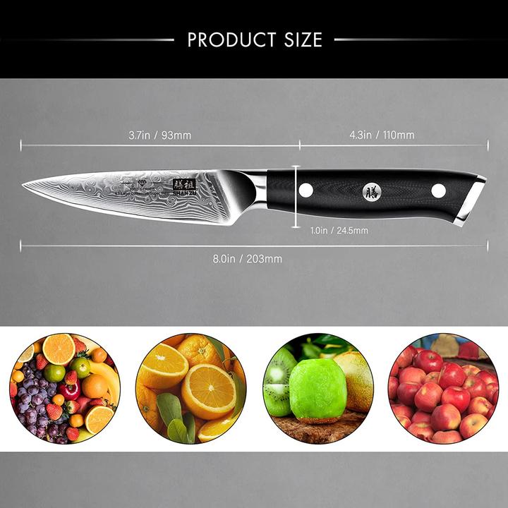 Produktbild Shan Zu Damast Schaelmesser (9.50 cm)