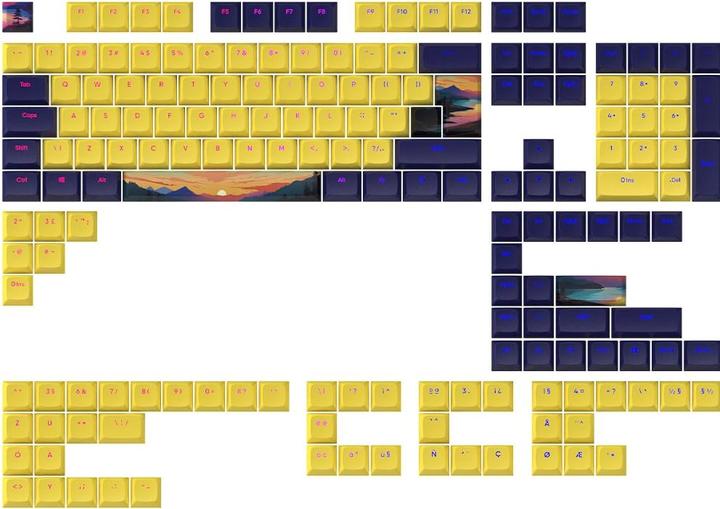 Dark Project Keycaps sets - Sunset