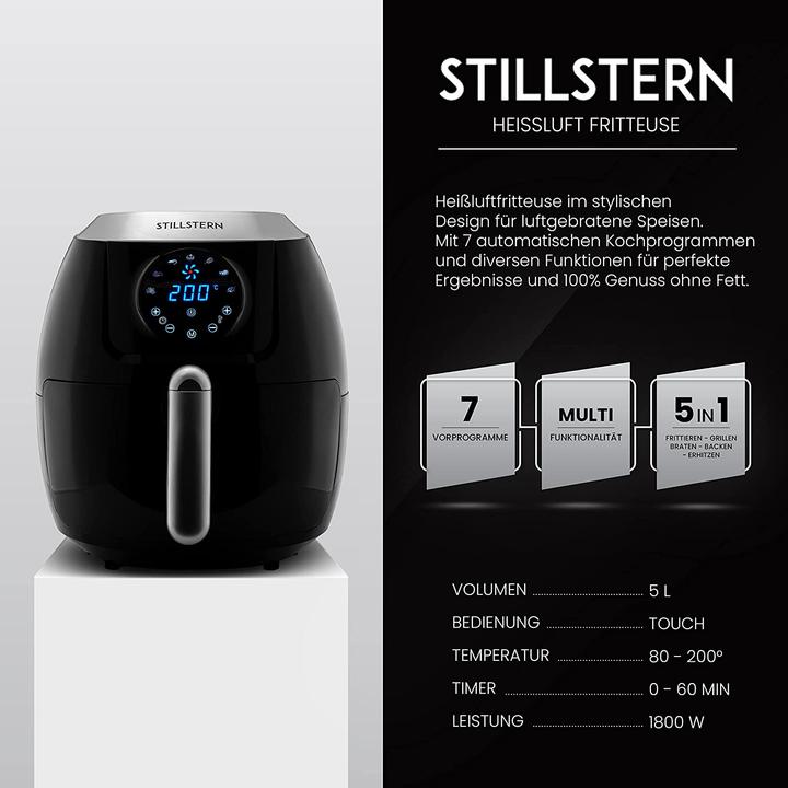 Actual product image Stillstern Hot Air Deep Fryer 5L