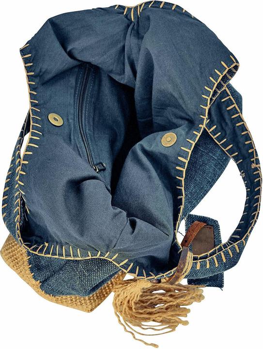 Produktbild Loberon Tasche 2er Set Cacula blau/creme