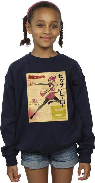 Produktbild Disney Big Hero 6 Baymax Honey Lemon Newspaper Sweatshirt Mädchen (104)