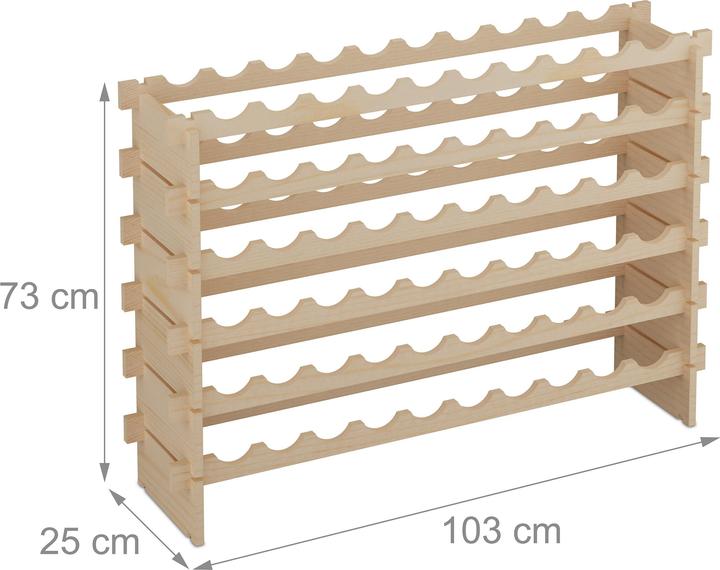 Actual product image Relaxdays Weinregal (103 x 25 x 73 cm, 60 Fl.)
