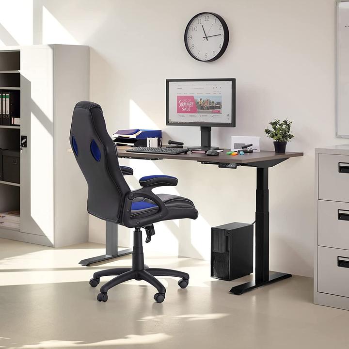 Produktbild tectake Sportsitz Chefsessel, Schwarz-Schwarz