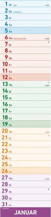 Energy Label Alpha Edition Megaplaner 2025 strip calendar, 15x64cm, family calendar with one column, much (German)