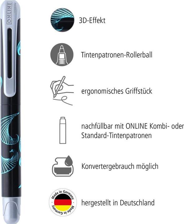 Image du produit Online Rollerball College 12539/3D Virtual Turquoise (Turquoise virtuel, 1x)