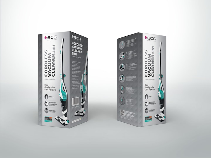Actual product image ECG VT 3420 2in1 Jerome Stick vacuum cleaner, Up to 60 minutes run time per charge