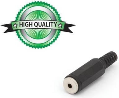 Actual product image Velleman 2.5Mm Female Jack Connectors Plastic Black Mono