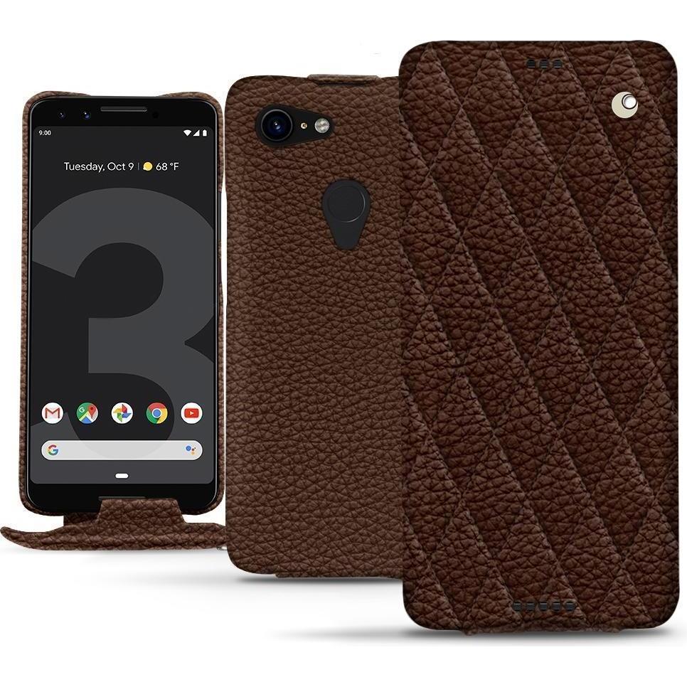 Noreve Lederschutzhülle vertikal (Google Pixel 3 XL), Smartphone Hülle, Braun