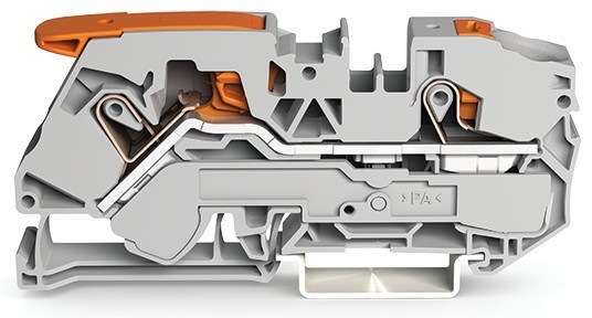 Actual product image Wago 2-conductor through terminal block grey
