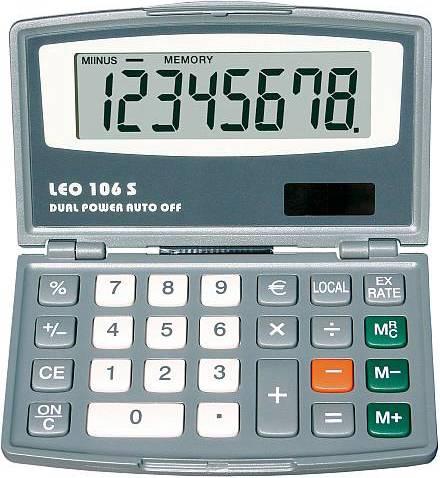 Leo 106S calculator (Batteries, Solar cells)