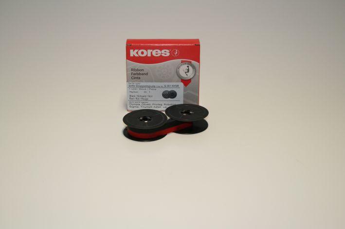 Produktbild Kores Farbbänder für Schreibmaschinen schwarz/rot 13 mm x 10 m (1.30 cm, Mehrfarbig)