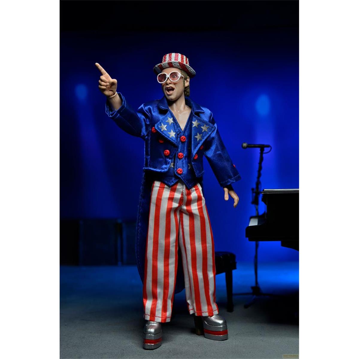 Thumbnail - Neca Elton John: Live in '76 - Elton John with Piano 8 inch Clothed Action Figure Set