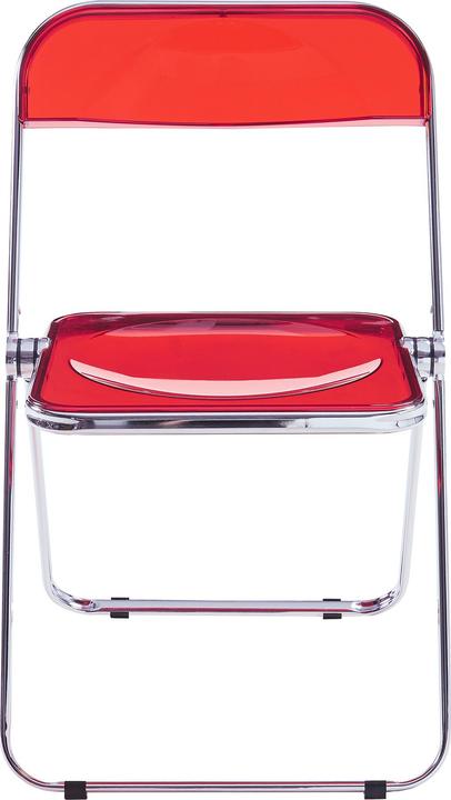 Actual product image En.Casa Klappstuhl Pornainen 2er Set Rot, transparent