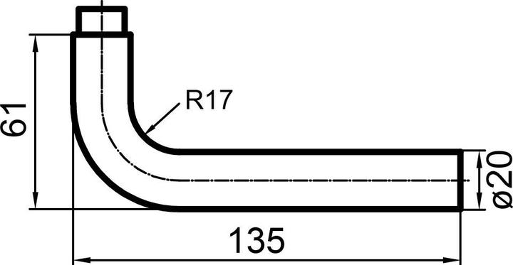 Produktbild Glutz Türdrücker 5057 Thun (Türgriff)