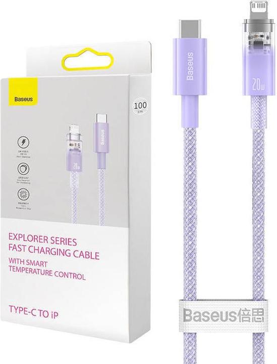Produktbild Baseus Fast Charging cable USB-C to Lightning Explorer Series 2m, 20W (purple) (2 m, 20 W)
