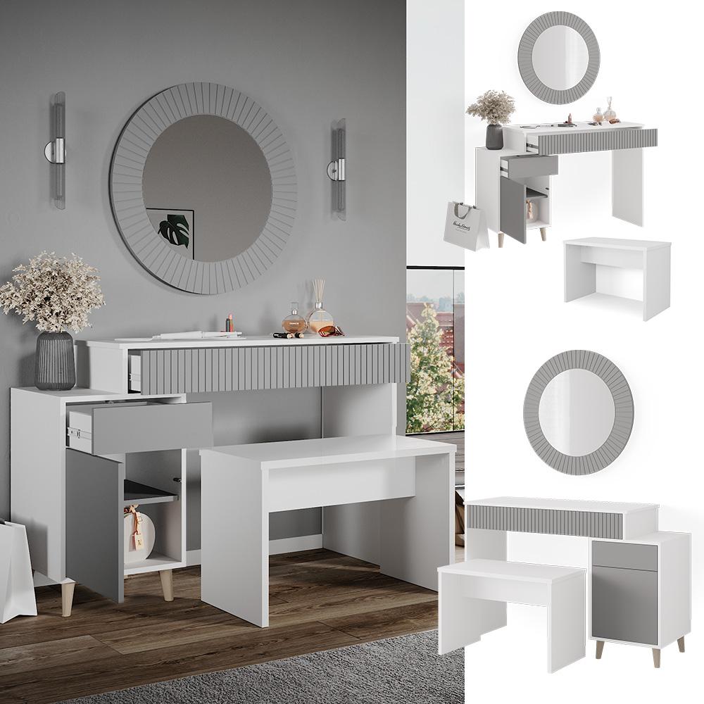 Thumbnail - Vicco, Schminktisch, Arles mit Hocker (120 x 77 x 40 cm)