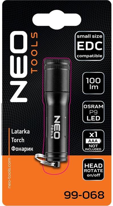 Produktbild Neo Batteriebetriebene Mini 100 lm Osram P9 LED-Taschenlampe (5.80 cm, 100 lm)