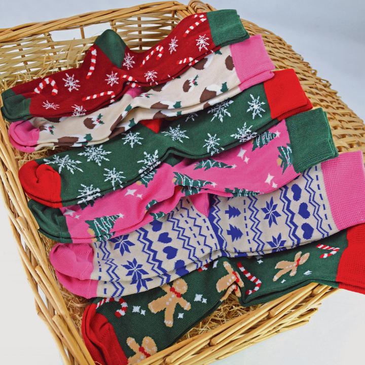 Produktbild Sock Snob Lustige Weihnachtssocken | Festliche Socken Baumwolle Bunt (37 - 42)