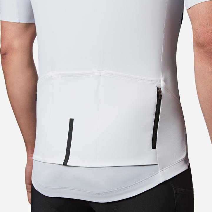 Image du produit Van rysel Maillot vélo route manches courtes été ajusté homme - EDR 2 blanc marinière (M)