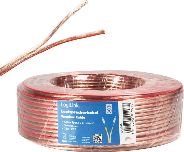Actual product image LogiLink CA Speaker cable (25 m, 1.50 mm²)