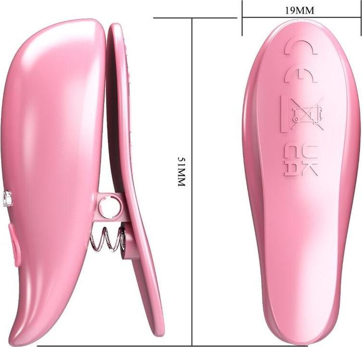 Produktbild Pretty Love Blatt Vibrierende Nippelklemmen Rosa