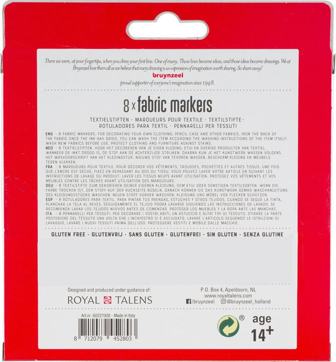 Produktbild Bruynzeel Textilmarker (8x)