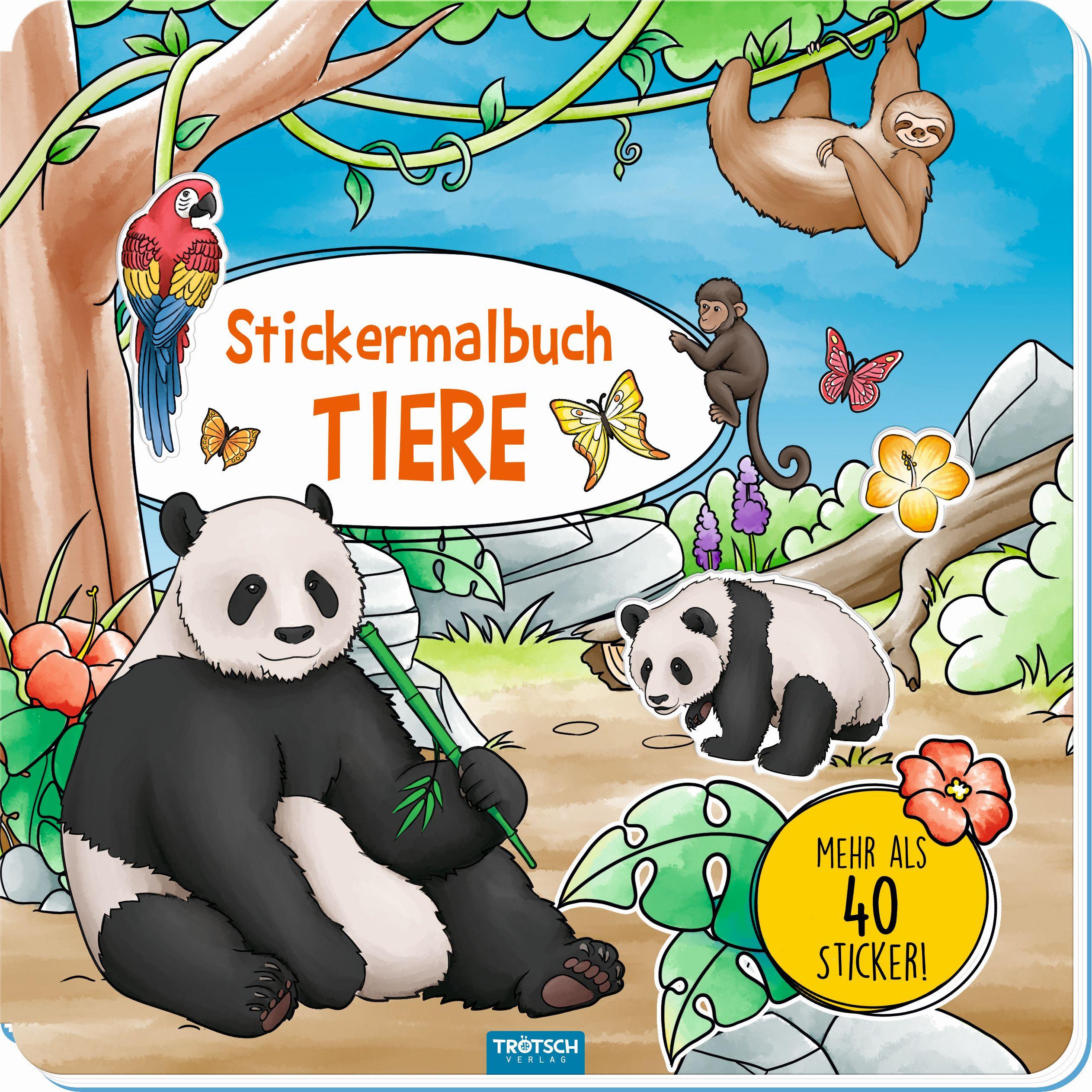Trötsch Stickermalbuch Tiere