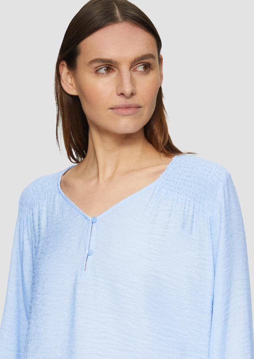 Actual product image S.Oliver Bluse Strukturierte Bluse aus Viskosemix mit Smok-Details (42)