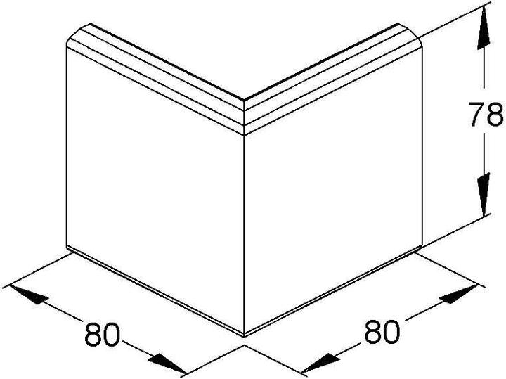 Produktbild Niedax NIE GAEG 78 N GK-AuÃeneckblende, glatt, HÃ¶he 78 mm Alu naturanodisiert