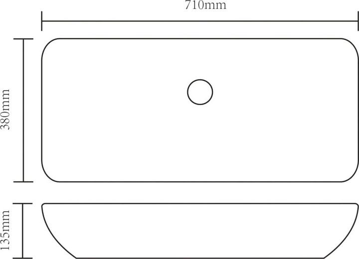 Actual product image vidaXL Becken (380 mm, 710 mm)