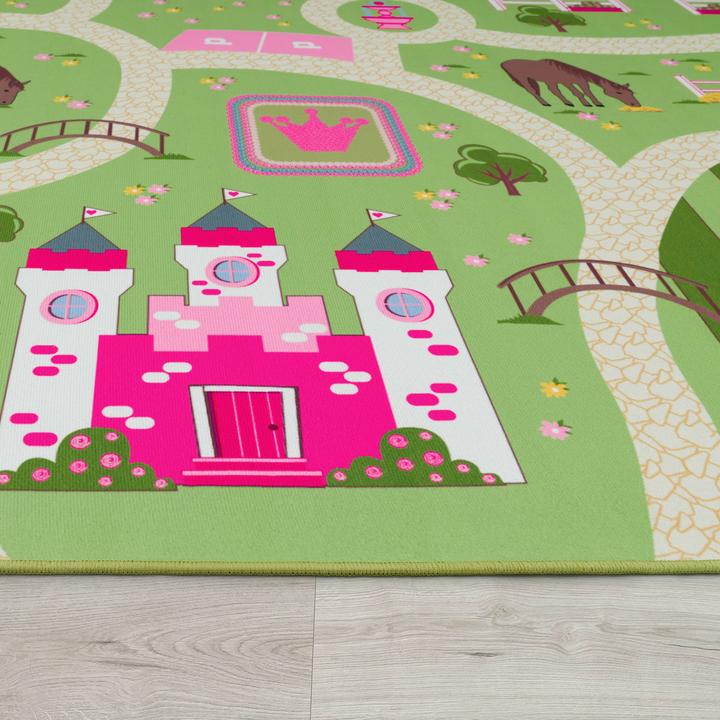Produktbild TT Home Kinderzimmerteppich Teppich Junge Mädchen Kinderteppich Baby Rutschfest Strasse (220 x 160 cm)