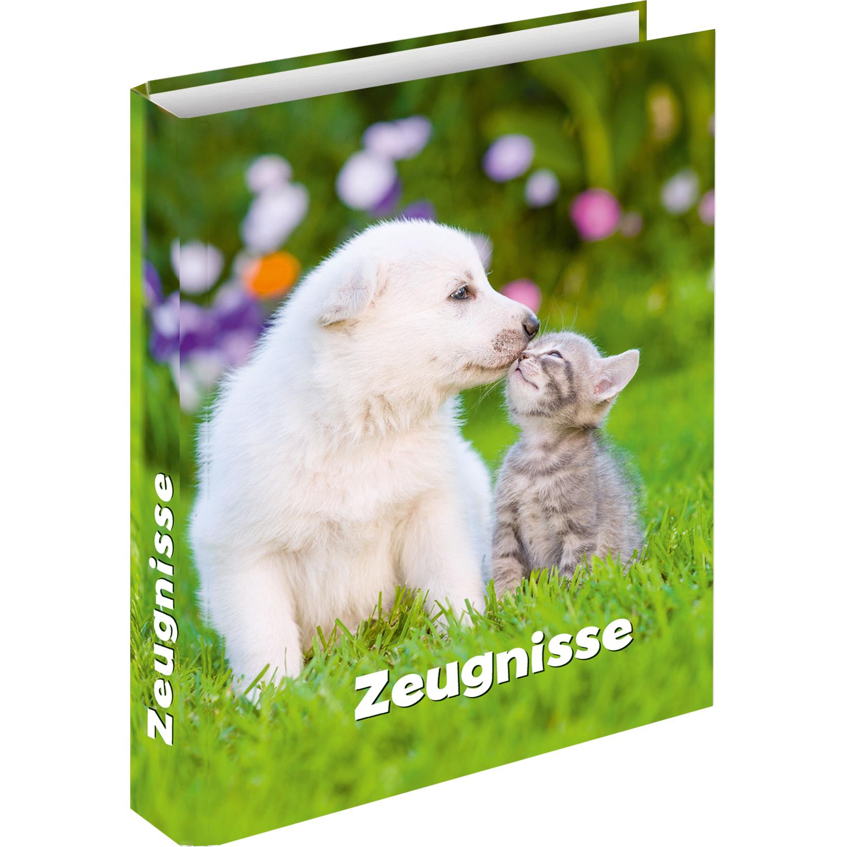 Rnk, Ordner, Zeugnisringbuch "Hund & Katze", 4 Ring-Mechanik, DIN A4, 250 x 315 mm (A4, 250 mm, 1 x)