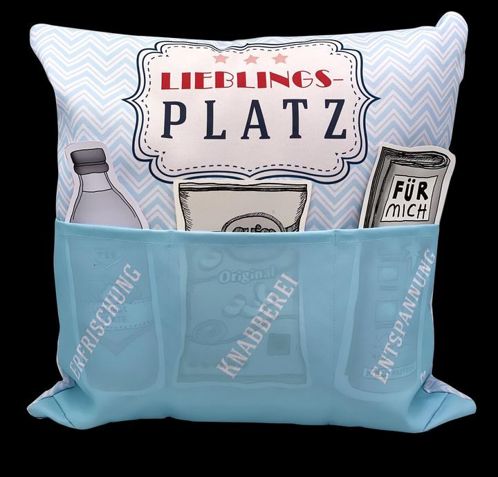 Image du produit Hergo Coussin OUTDOOR,endroit préféré, imprimé avec 3 poches à remplir (43 x 15 x 43 cm)