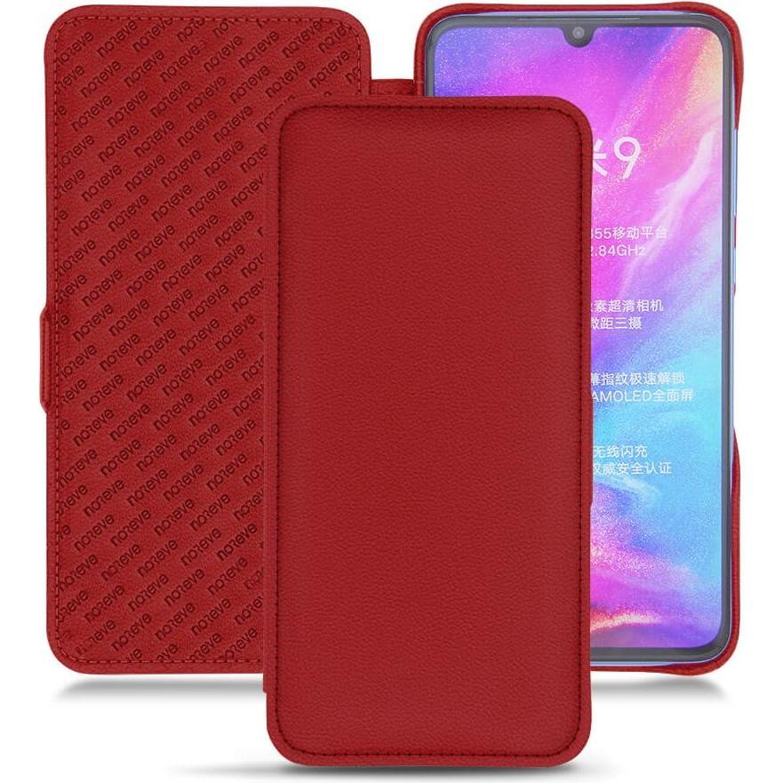 Noreve Lederschutzhülle horizontal (Xiaomi Mi 9), Smartphone Hülle, Rot