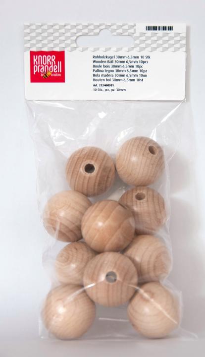 Produktbild Knorr Holzperle 30 mm naturfarben