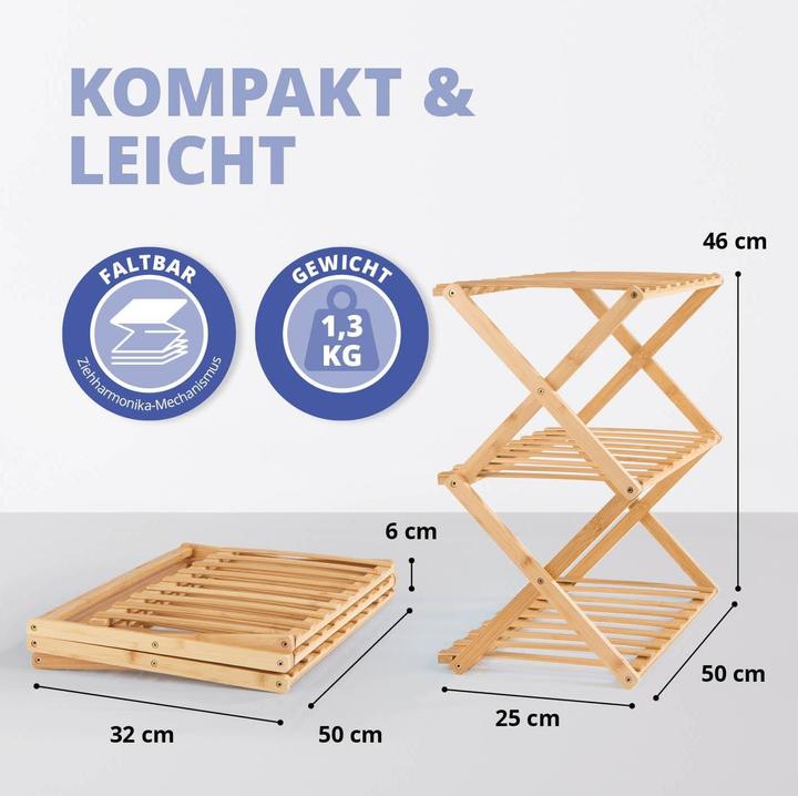 Produktbild Lumaland Regal 3 Etagen 46 x 50 x 25 cm, Braun