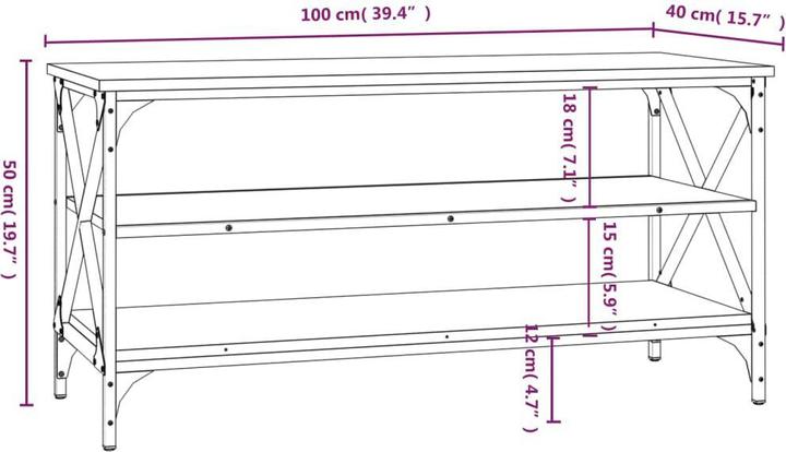 Actual product image vidaXL Cash (100 x 40 x 50 cm)