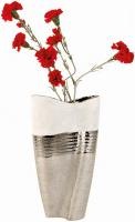Produktbild IKO Moderne grosse Vase silber/weisses Muster h=35cm b=2 (1 x)