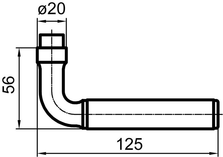 Produktbild Glutz Türdrücker 5087 INOX Basel (Türgarnitur)