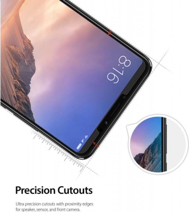Actual product image Screenguard Xiaomi Mi Max 3 bulletproof glass protective film Case Friendly Design (1 pcs., Mi Max 3)